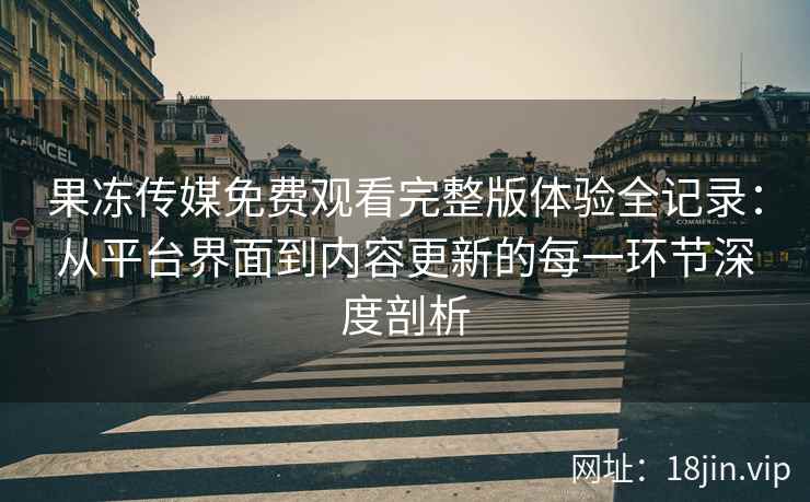 果冻传媒免费观看完整版体验全记录：从平台界面到内容更新的每一环节深度剖析
