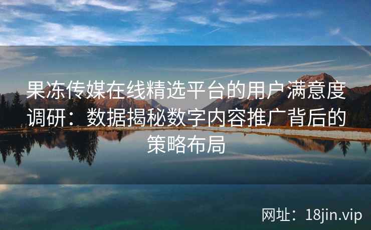 果冻传媒在线精选平台的用户满意度调研：数据揭秘数字内容推广背后的策略布局
